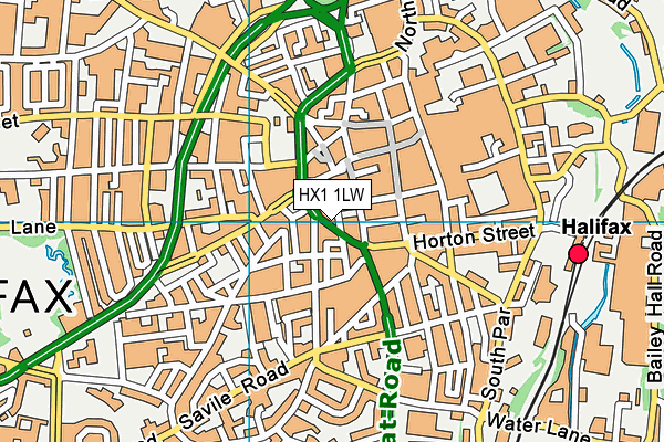 HX1 1LW map - OS VectorMap District (Ordnance Survey)