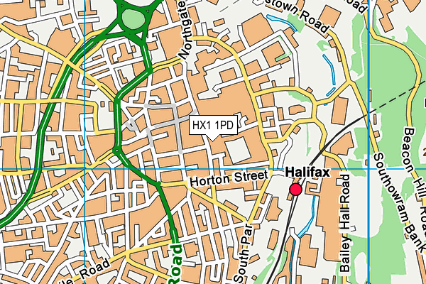 HX1 1PD map - OS VectorMap District (Ordnance Survey)