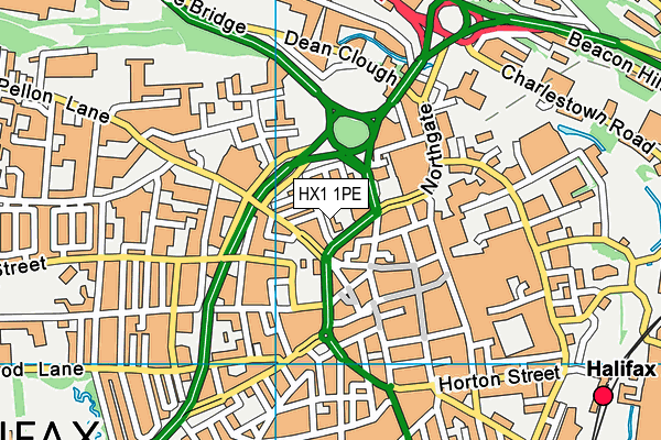 HX1 1PE map - OS VectorMap District (Ordnance Survey)