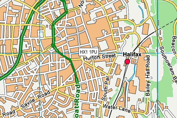 HX1 1PU map - OS VectorMap District (Ordnance Survey)