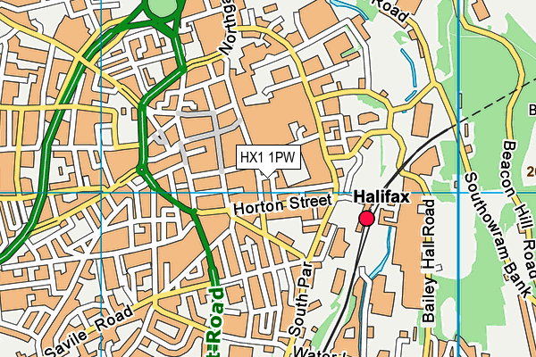HX1 1PW map - OS VectorMap District (Ordnance Survey)