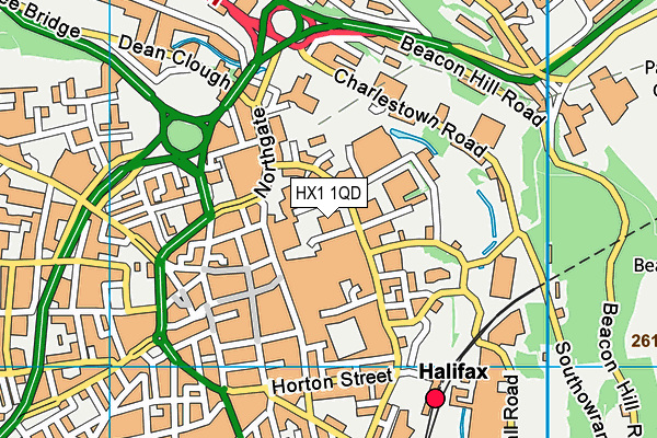 HX1 1QD map - OS VectorMap District (Ordnance Survey)