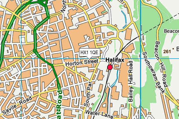 HX1 1QE map - OS VectorMap District (Ordnance Survey)