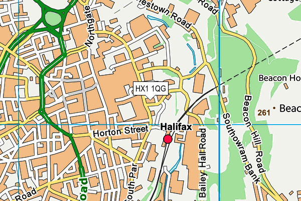 HX1 1QG map - OS VectorMap District (Ordnance Survey)