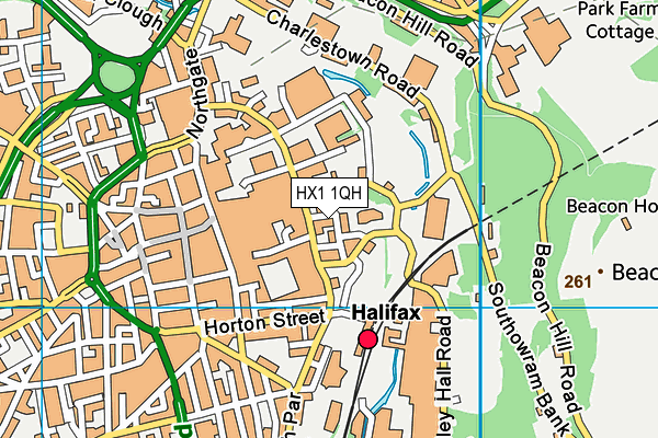 HX1 1QH map - OS VectorMap District (Ordnance Survey)