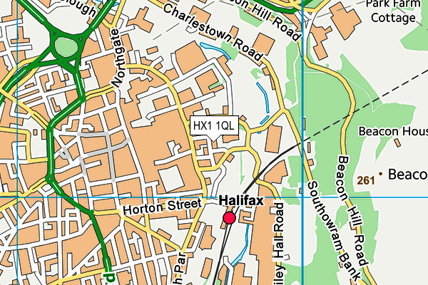 HX1 1QL map - OS VectorMap District (Ordnance Survey)