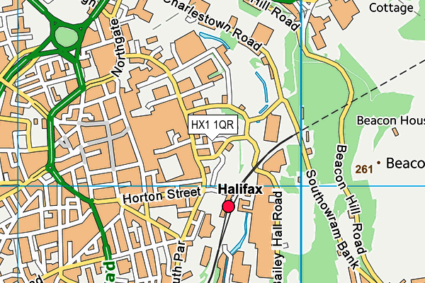 HX1 1QR map - OS VectorMap District (Ordnance Survey)