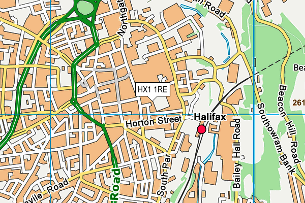 HX1 1RE map - OS VectorMap District (Ordnance Survey)
