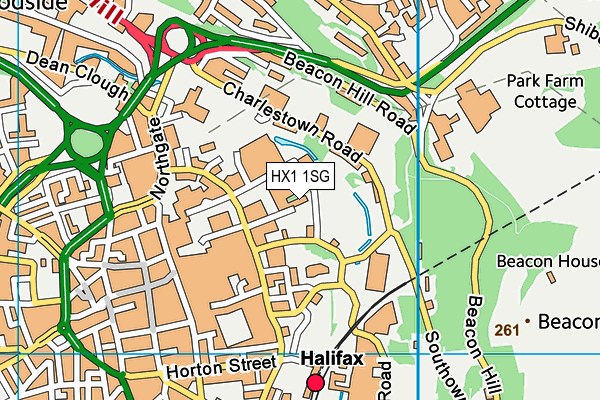 HX1 1SG map - OS VectorMap District (Ordnance Survey)