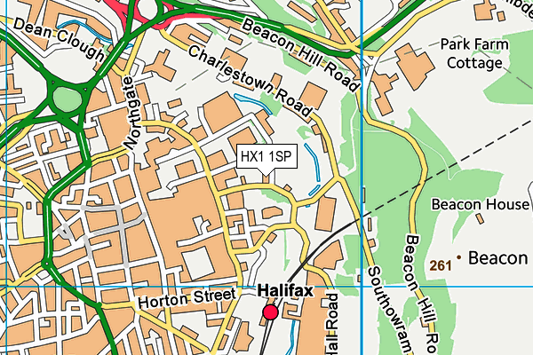 HX1 1SP map - OS VectorMap District (Ordnance Survey)