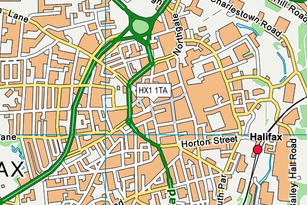 HX1 1TA map - OS VectorMap District (Ordnance Survey)