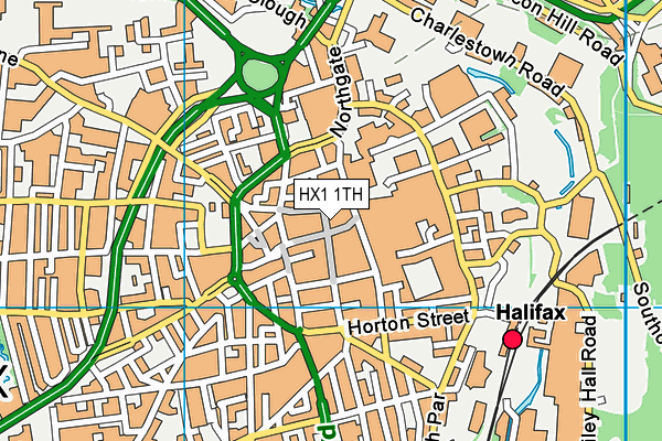 HX1 1TH map - OS VectorMap District (Ordnance Survey)