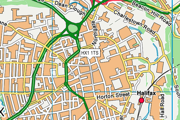 HX1 1TS map - OS VectorMap District (Ordnance Survey)