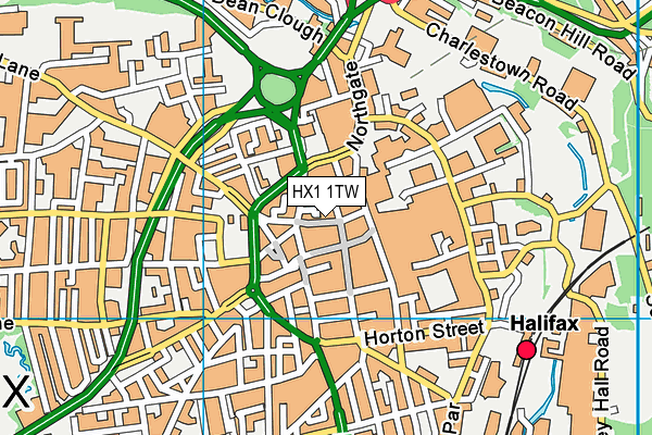 HX1 1TW map - OS VectorMap District (Ordnance Survey)