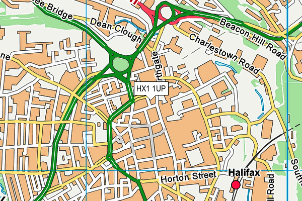 HX1 1UP map - OS VectorMap District (Ordnance Survey)