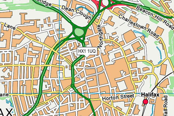 HX1 1UQ map - OS VectorMap District (Ordnance Survey)