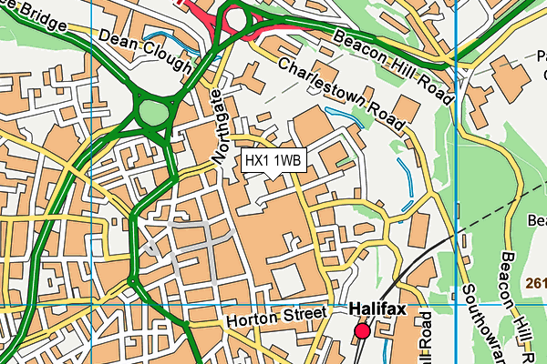 HX1 1WB map - OS VectorMap District (Ordnance Survey)