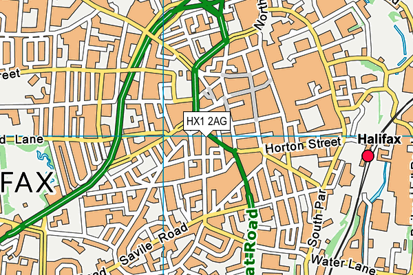 HX1 2AG map - OS VectorMap District (Ordnance Survey)
