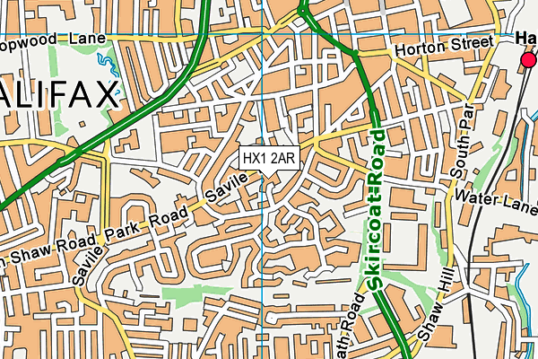 HX1 2AR map - OS VectorMap District (Ordnance Survey)