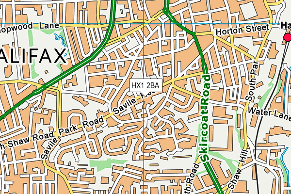 HX1 2BA map - OS VectorMap District (Ordnance Survey)