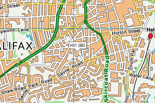 HX1 2BD map - OS VectorMap District (Ordnance Survey)