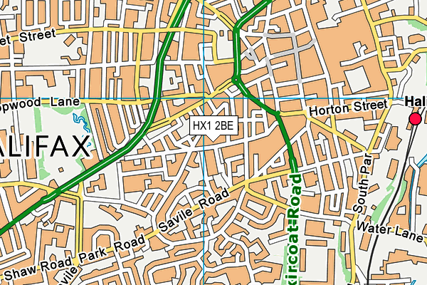 HX1 2BE map - OS VectorMap District (Ordnance Survey)