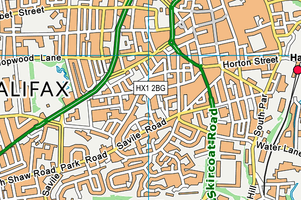 HX1 2BG map - OS VectorMap District (Ordnance Survey)