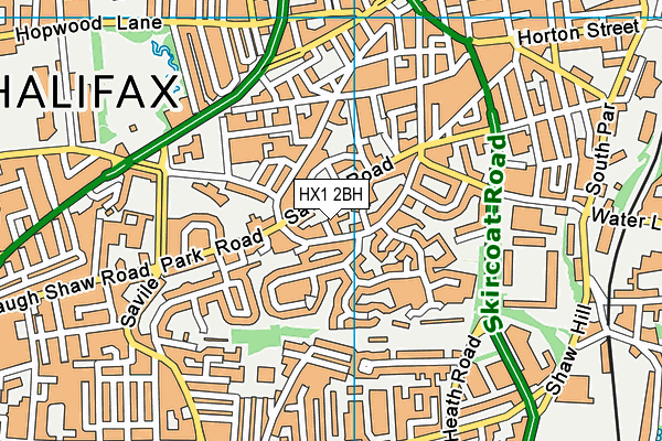 HX1 2BH map - OS VectorMap District (Ordnance Survey)