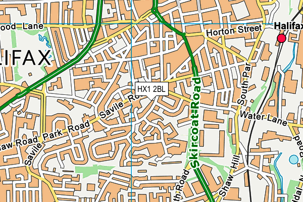 HX1 2BL map - OS VectorMap District (Ordnance Survey)