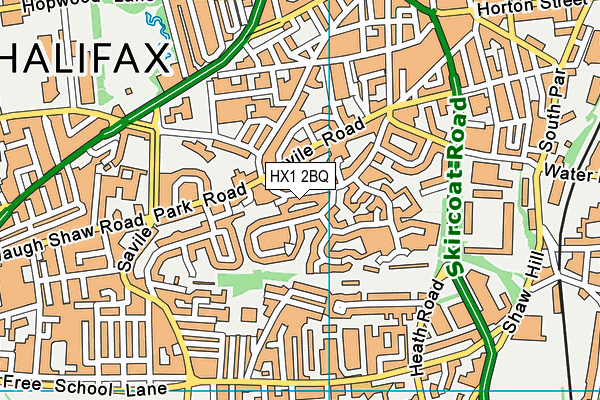 HX1 2BQ map - OS VectorMap District (Ordnance Survey)