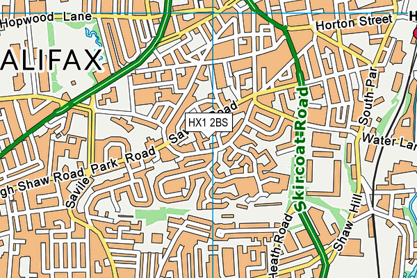 HX1 2BS map - OS VectorMap District (Ordnance Survey)