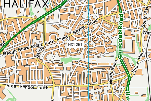 HX1 2BT map - OS VectorMap District (Ordnance Survey)