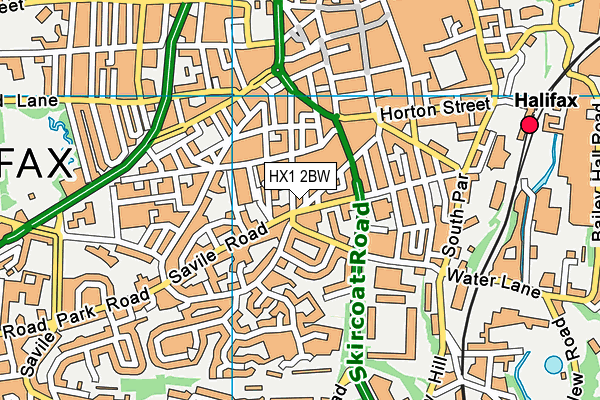 HX1 2BW map - OS VectorMap District (Ordnance Survey)