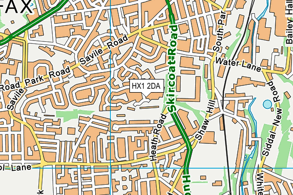 HX1 2DA map - OS VectorMap District (Ordnance Survey)
