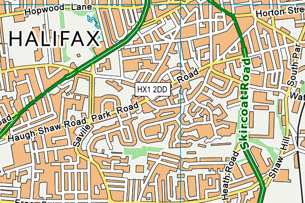 HX1 2DD map - OS VectorMap District (Ordnance Survey)