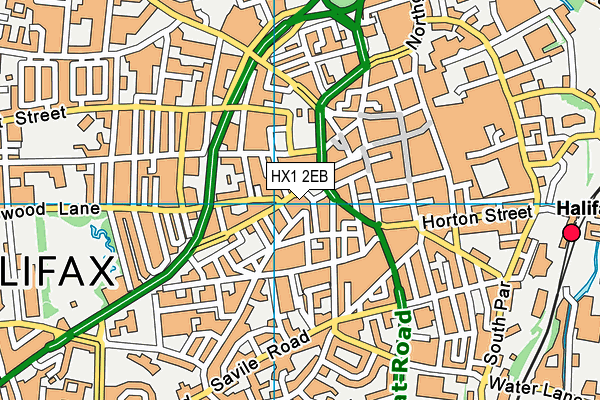 HX1 2EB map - OS VectorMap District (Ordnance Survey)