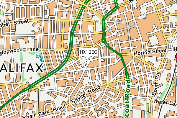 HX1 2EG map - OS VectorMap District (Ordnance Survey)