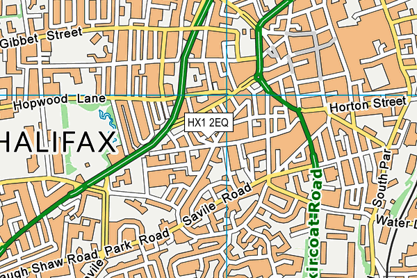 HX1 2EQ map - OS VectorMap District (Ordnance Survey)