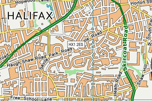 HX1 2ES map - OS VectorMap District (Ordnance Survey)