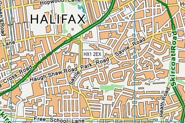 HX1 2EX map - OS VectorMap District (Ordnance Survey)