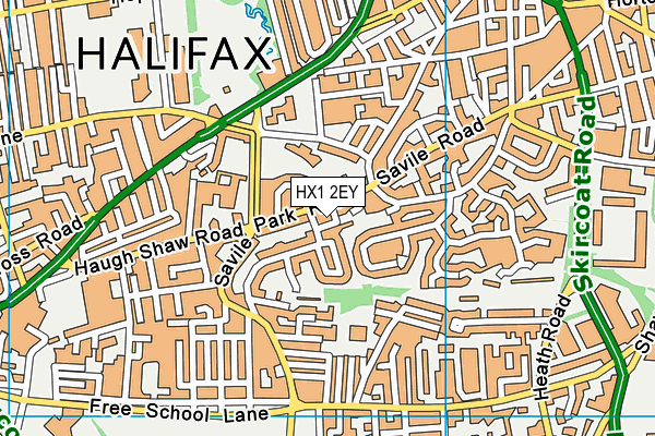 HX1 2EY map - OS VectorMap District (Ordnance Survey)