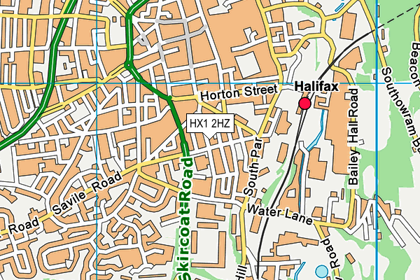 HX1 2HZ map - OS VectorMap District (Ordnance Survey)