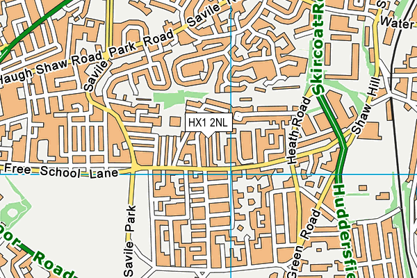 HX1 2NL map - OS VectorMap District (Ordnance Survey)
