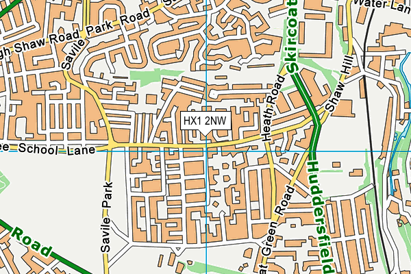 HX1 2NW map - OS VectorMap District (Ordnance Survey)