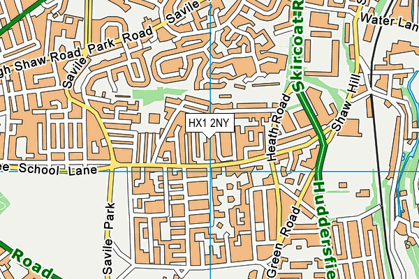 HX1 2NY map - OS VectorMap District (Ordnance Survey)