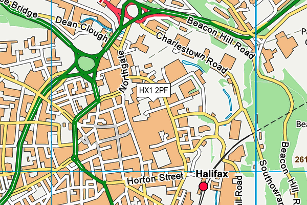 HX1 2PF map - OS VectorMap District (Ordnance Survey)