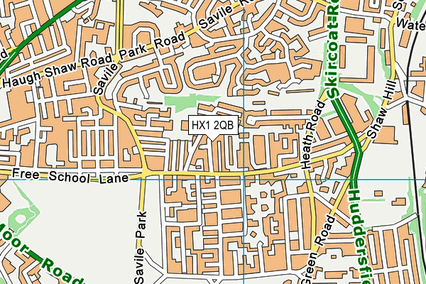 HX1 2QB map - OS VectorMap District (Ordnance Survey)