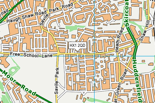 HX1 2QD map - OS VectorMap District (Ordnance Survey)