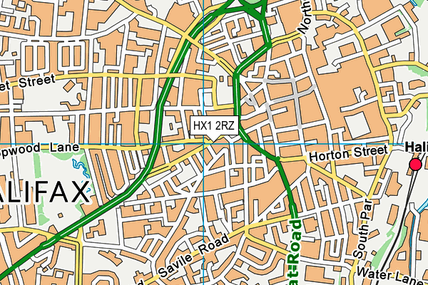 HX1 2RZ map - OS VectorMap District (Ordnance Survey)