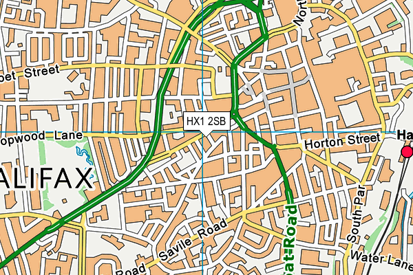 HX1 2SB map - OS VectorMap District (Ordnance Survey)